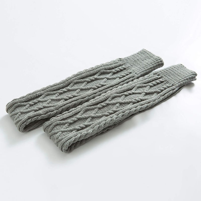 SherryDC Women's Cable Knit Thigh High Boot Socks Extra Long Winter Stockings Leg Warmers - Image 5
